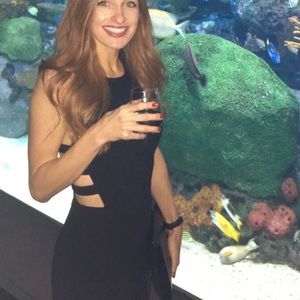 BCBG Black Karmim Cutout Sleeveless Jumpsuit